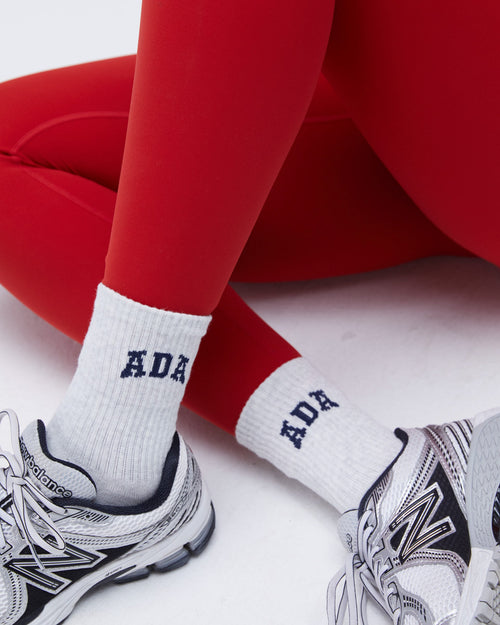 ADA Socks - Light Grey Melange/Navy Blue