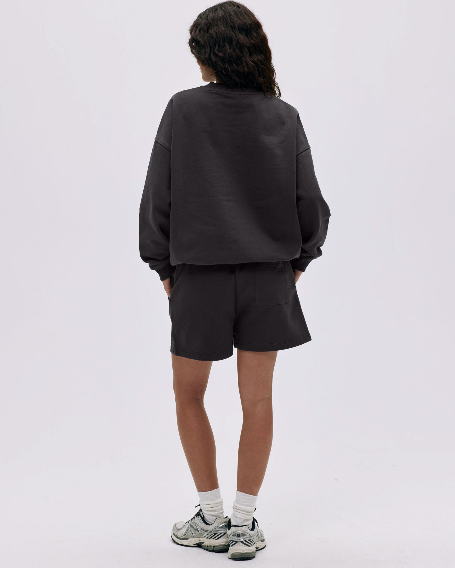 Varsity Oversized Sweatshirt - Washed Coffee Bean
