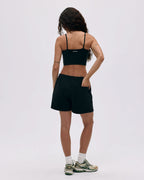 Varsity Sweat Shorts - Black/Marshmallow White