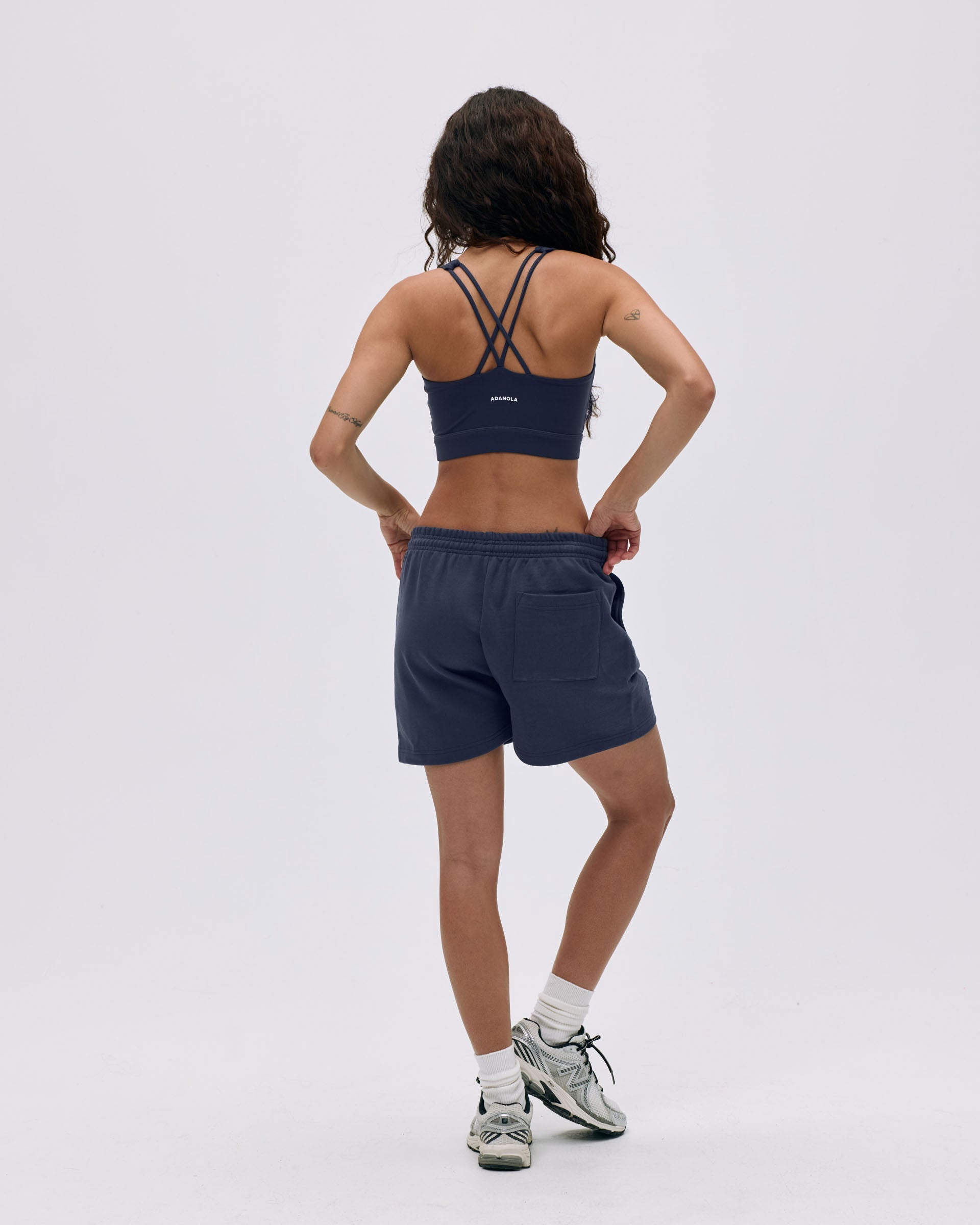 Varsity Sweat Shorts - Midnight Blue/Marshmallow White