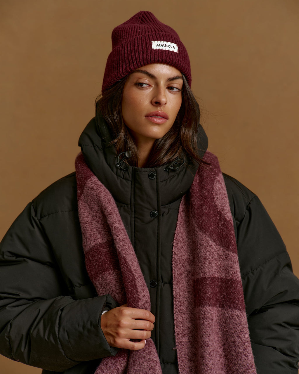 Knit Scarf - Dark Cherry