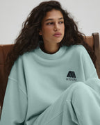 Echo Washed Oversized Sweatshirt - Ocean Blue/Midnight Blue