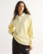 Varsity Oversized Rugby Sweatshirt - Buttercream