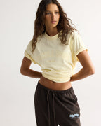 AS Stitch Detail Oversized T-shirt - Buttercream