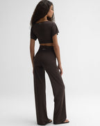 Straight Leg Yoga Pant - Coffee Bean