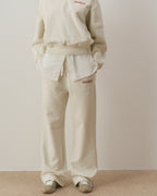 Retro AS Loose Fit Straight Leg Sweatpants - Marshmallow White/Classic Red