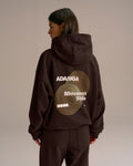 Movement Oversized Full Zip Hoodie - Chocolate Brown