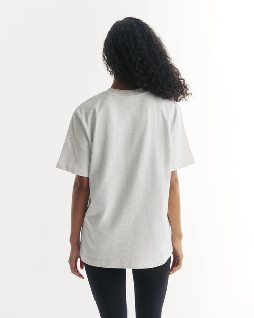 ADA Short Sleeve Oversized T-shirt - Light Grey Melange