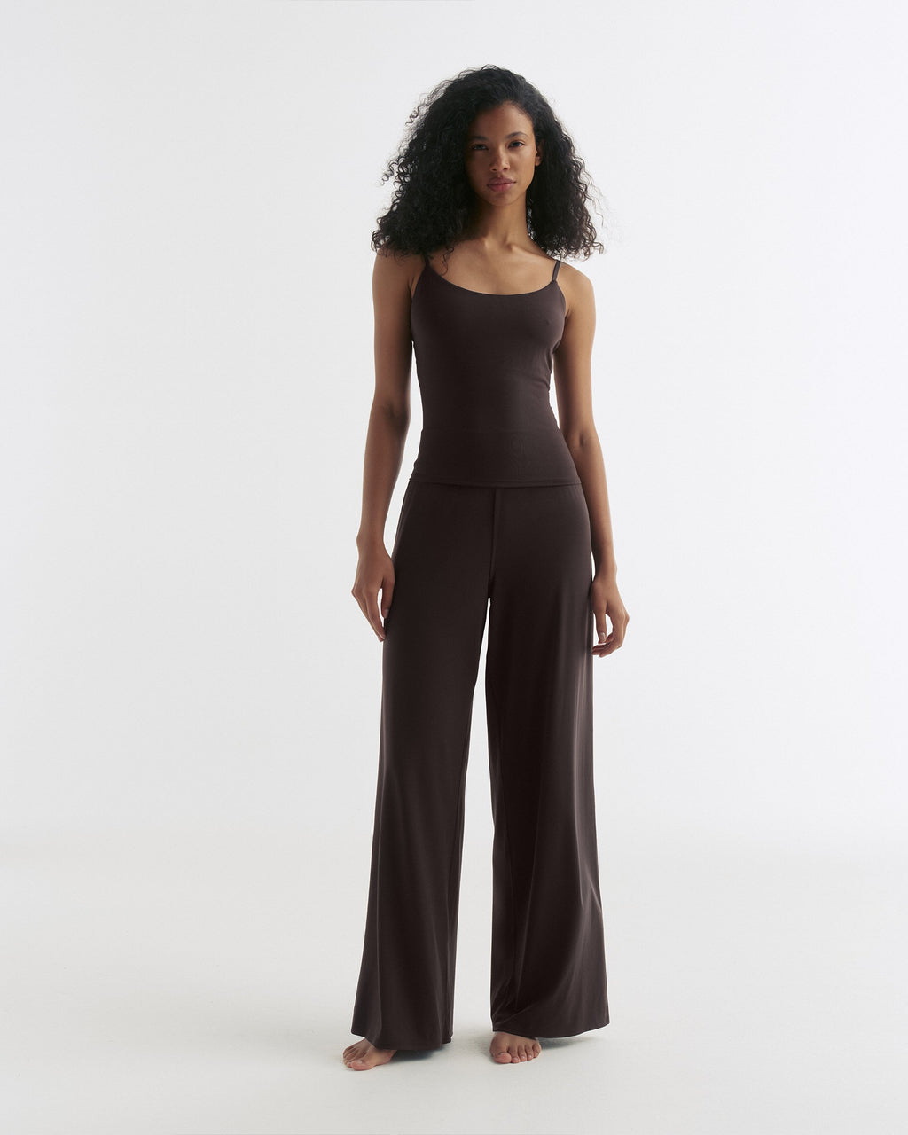Skinny Strap Top - Coffee Bean
