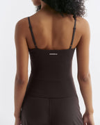 Skinny Strap Top - Coffee Bean