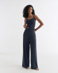 Wide Leg Yoga Pant - Midnight Blue