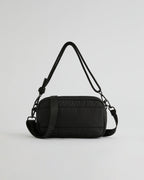 Small Branded Multi-Strap Bag - Black