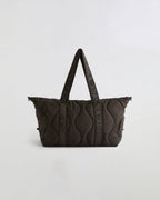 Quilted Nylon Duffle Bag - Coffee Bean