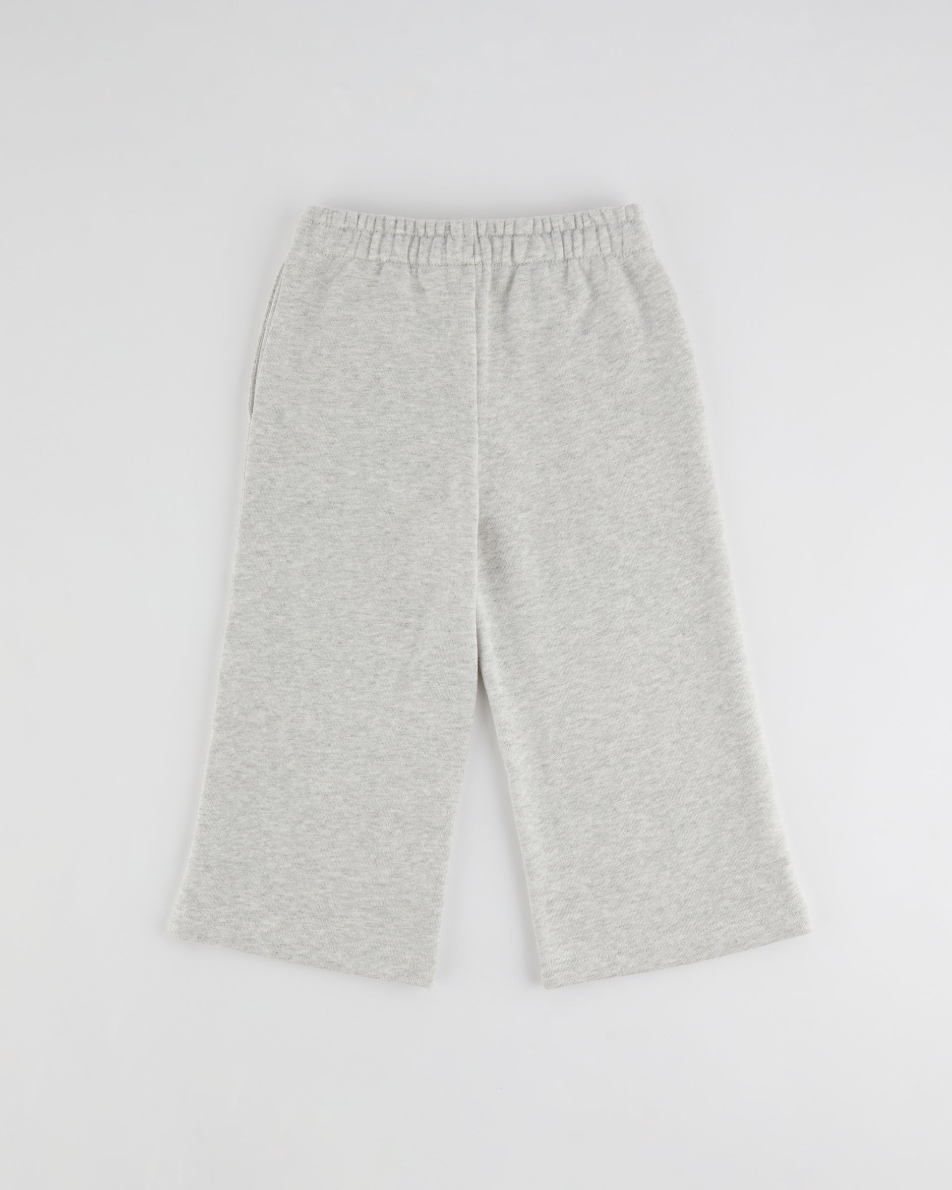 Mini Varsity Straight Leg Sweatpants - Light Grey Melange/Dark Cherry