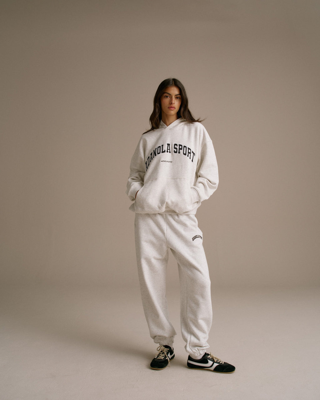 AS Oversized Hoodie - Light Grey Melange
