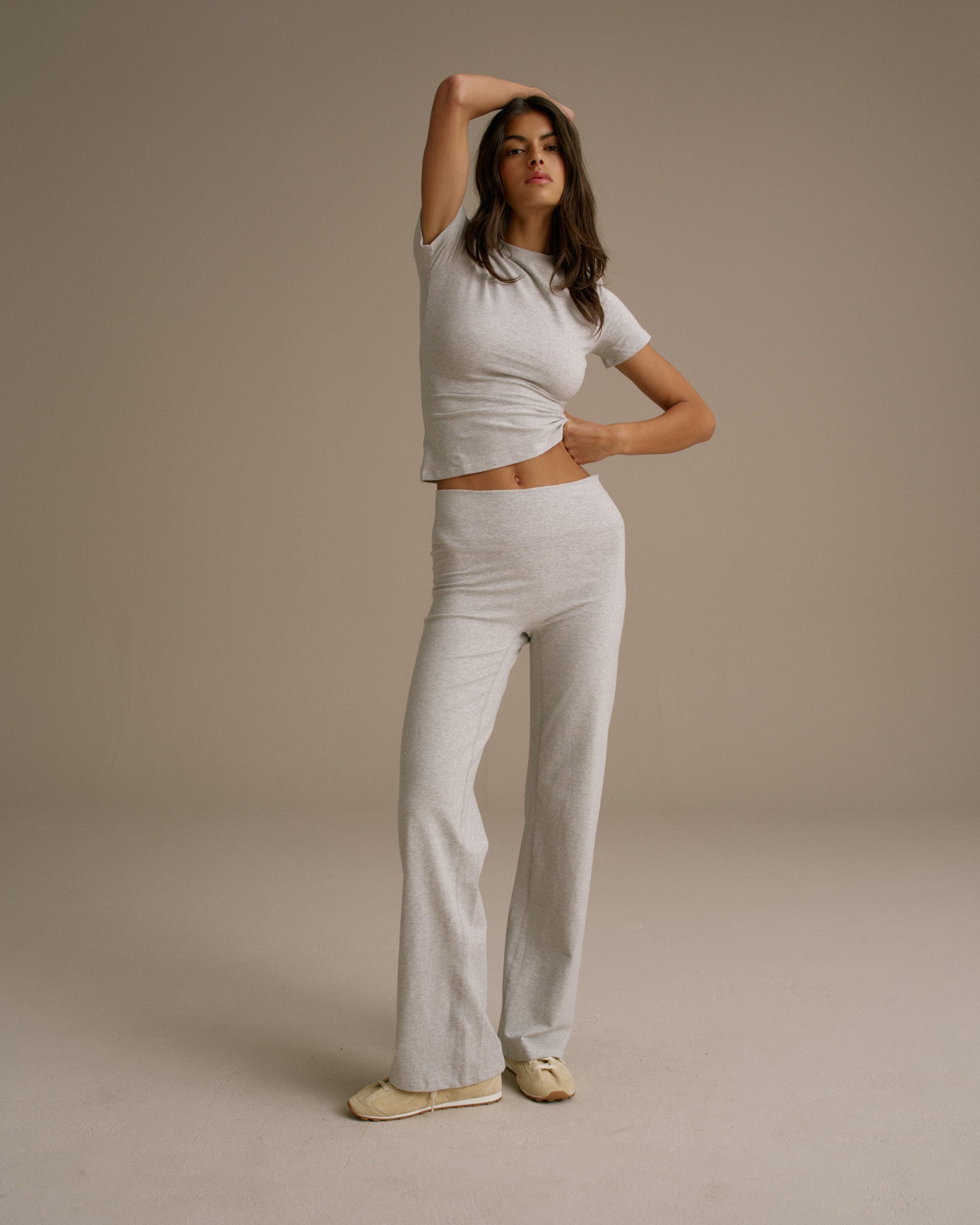 Cotton Yoga Pant - Grey Melange