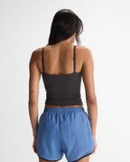 Soft Modal Skinny Strap Cami Top - Coffee Bean