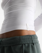 Soft Modal Long Sleeve Top - White
