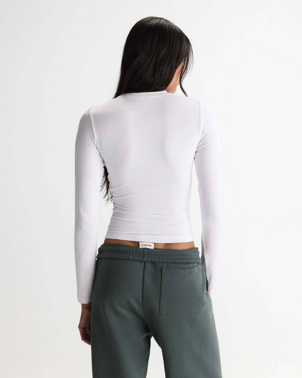 Soft Modal Long Sleeve Top - White