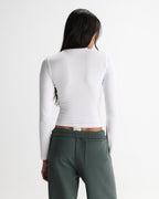 Soft Modal Long Sleeve Top - White