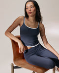Soft Modal Skinny Strap Cami Top - Midnight Blue